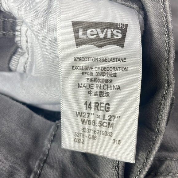 Levi’s boys 515 Straight Leg Grey Pants with adjustable waist, size 14 - Picture 3 of 9